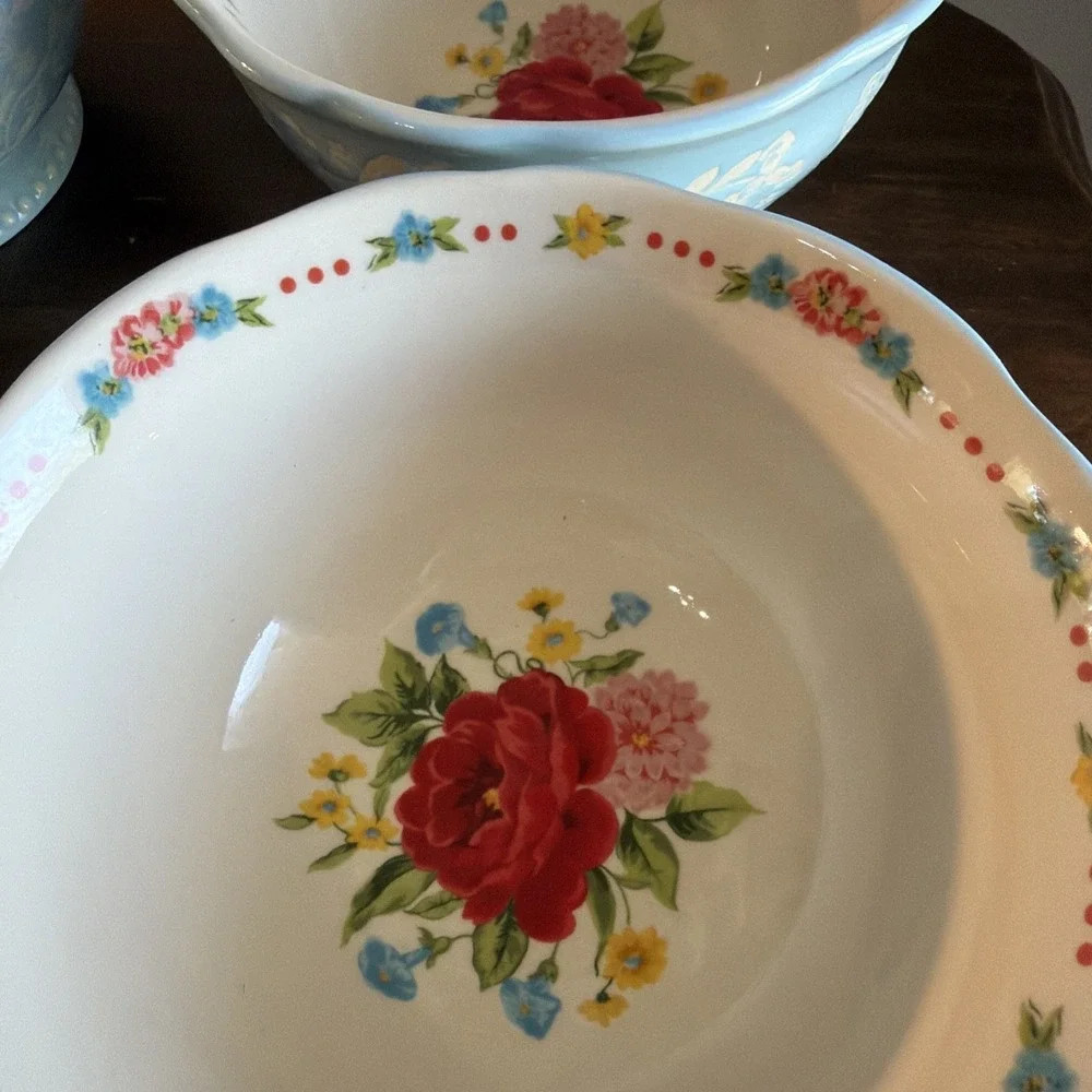 Pioneer Woman Sweet Rose Set Of 4 Bowls 6.25